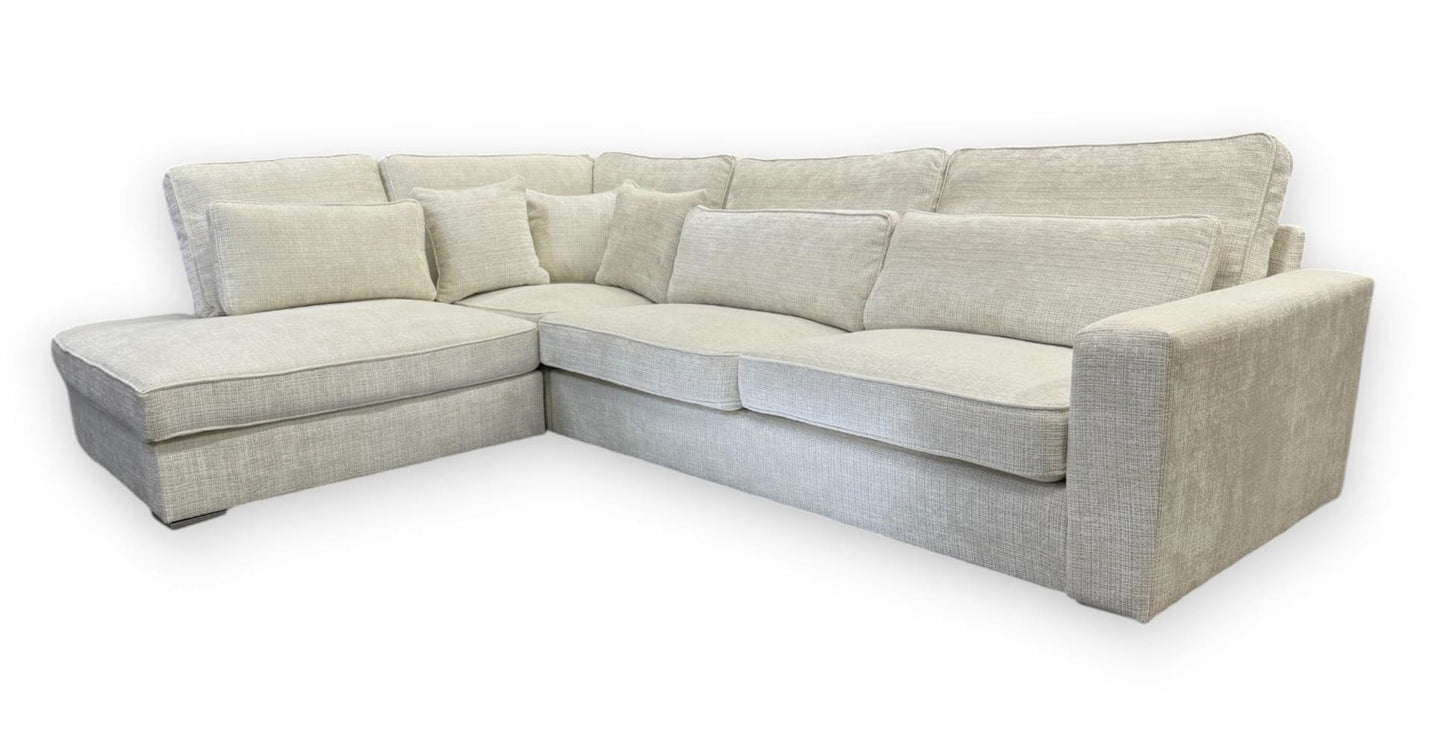 CANAPE MARBELLA ANGLE GAUCHE TISSUS BLANC 315X230cm