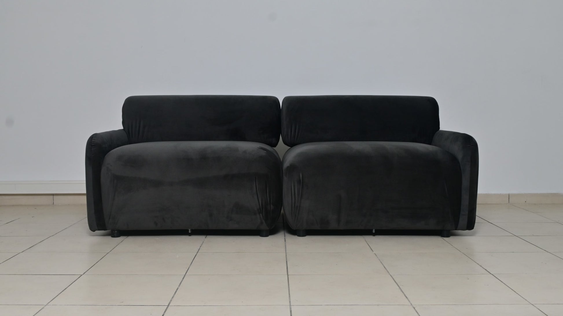 CANAPE OSLO VELOURS ANTHRACITE 285x185cm