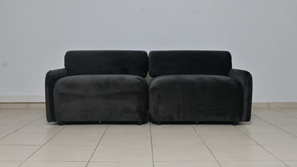 CANAPE OSLO VELOURS ANTHRACITE 285x185cm