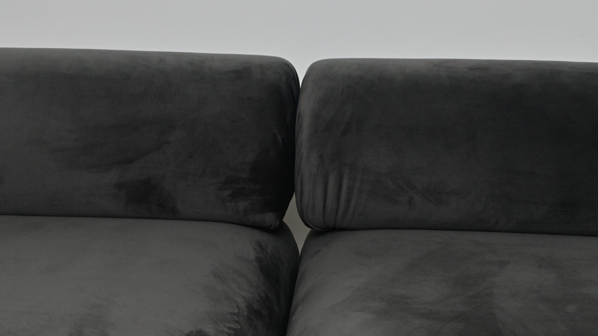 CANAPE OSLO VELOURS ANTHRACITE 285x185cm
