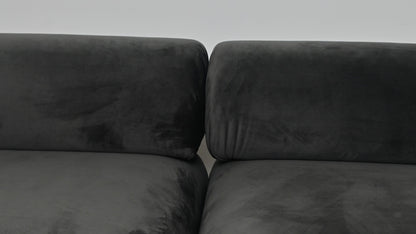 CANAPE OSLO VELOURS ANTHRACITE 285x185cm