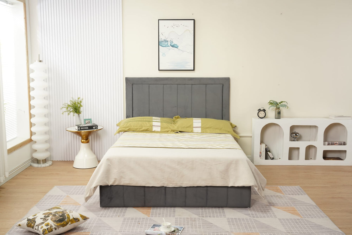 Cadre de lit POLO velours 160x200cm