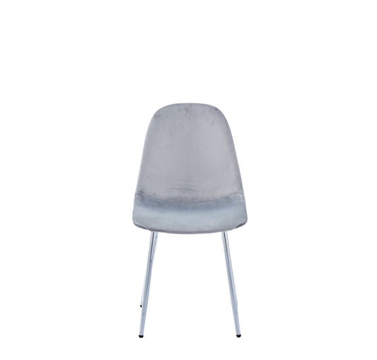 Lot de chaises  SCANDINAVE en velours pieds chrome