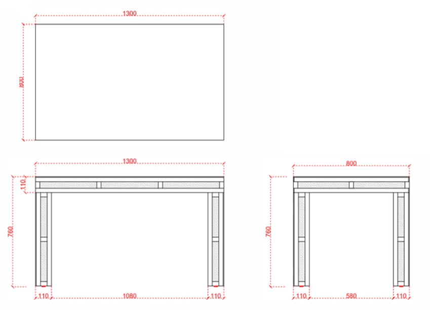 TABLE REPAS RECTANGULAIRE PLATEAU EN VERRE MIROIR COLLECTION ECLAT