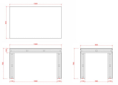 TABLE REPAS RECTANGULAIRE PLATEAU EN VERRE MIROIR COLLECTION ECLAT