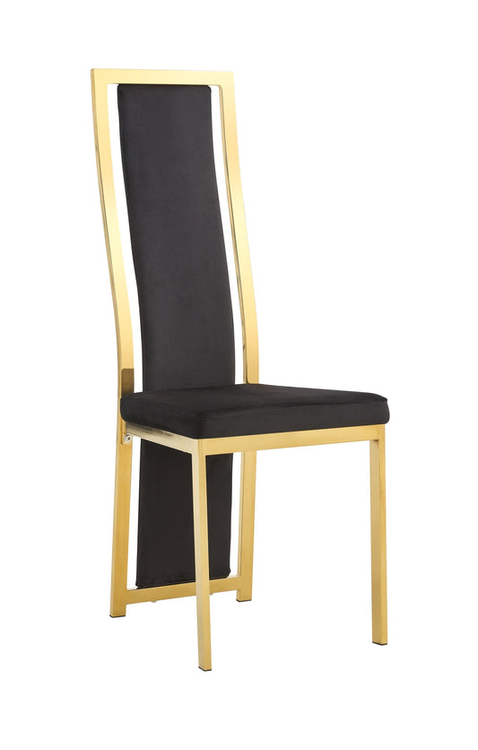 Lot de chaises Dana simili cuir contour Gold