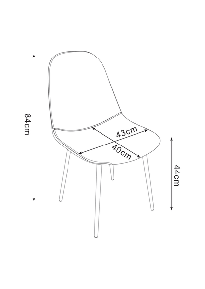 CHAISE SCANDINAVE PIED EFFET NOYER TISSU BEIGE