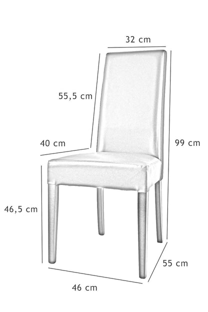 CHAISE KIRA WENGE PIEDS LAQUES WENGE