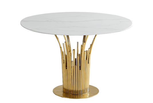 Table à manger ronde FLUTE Gold