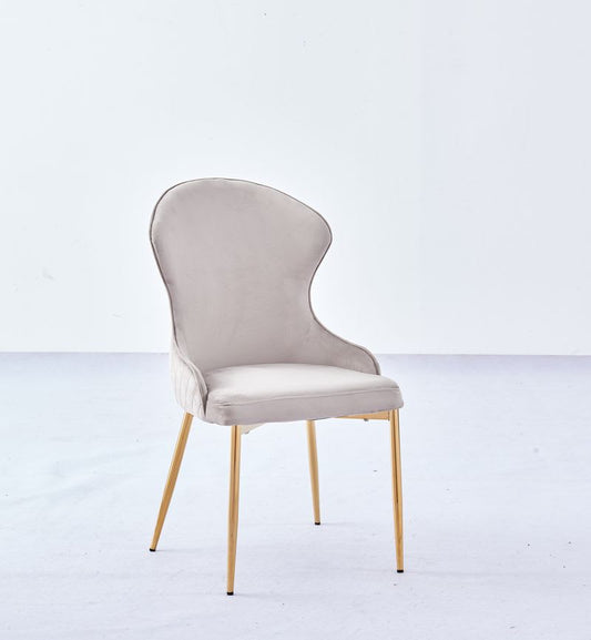 CHAISE HILTON GOLD VELOURS MOKA