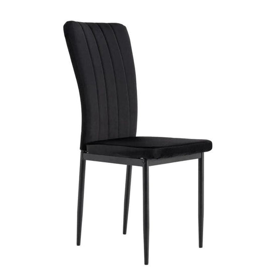 Lot de 4 chaises PONY assise velours pieds métal