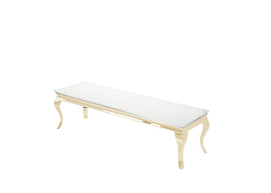 MEUBLE TV BAROQUE GOLD BLANC 160x45x45 cm