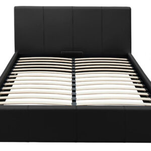 Lit coffre 2 places 140x190 cm BASTIEN simili cuir sommier inclus