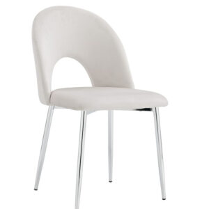 Lot de chaises TEDDY Chrome velours