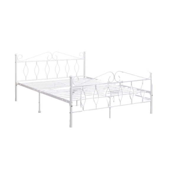 Lit 2 places JULIE 140x190 cm métal sommier inclus