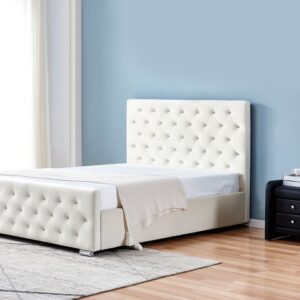 Lit 2 places 140x190 cm PRESTIGE velours  sommier inclus
