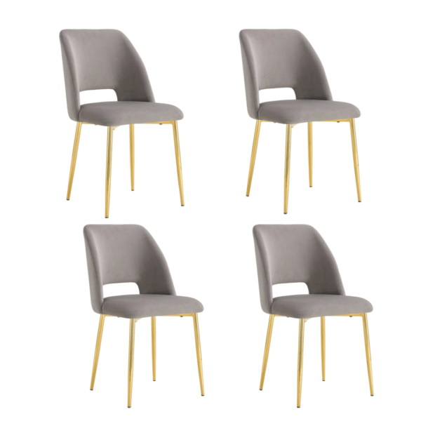 Lot de chaises AVA Gold en Velours