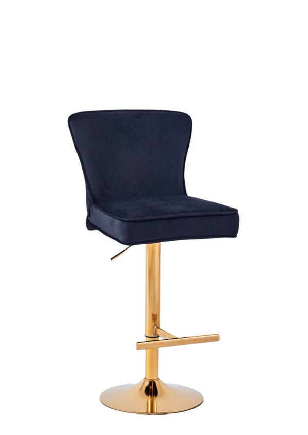 Lot de 2 tabourets de bar GABRIELLE Gold en velours