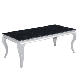 Table basse BAROQUE Chrome  120x60x45 cm