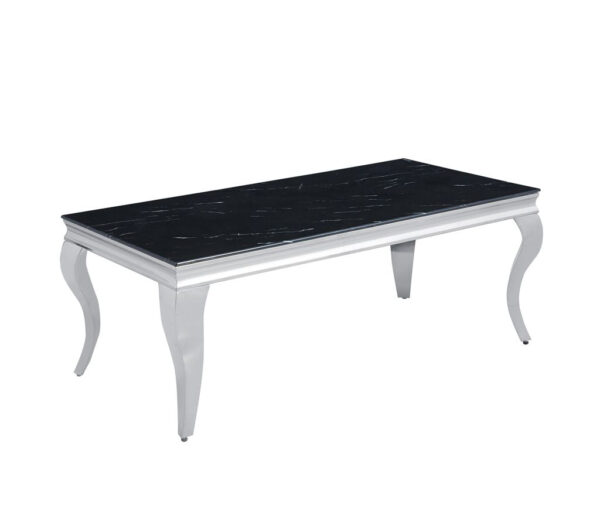 Table basse BAROQUE Chrome  120x60x45 cm