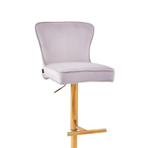 Lot de 2 tabourets de bar GABRIELLE Gold en velours
