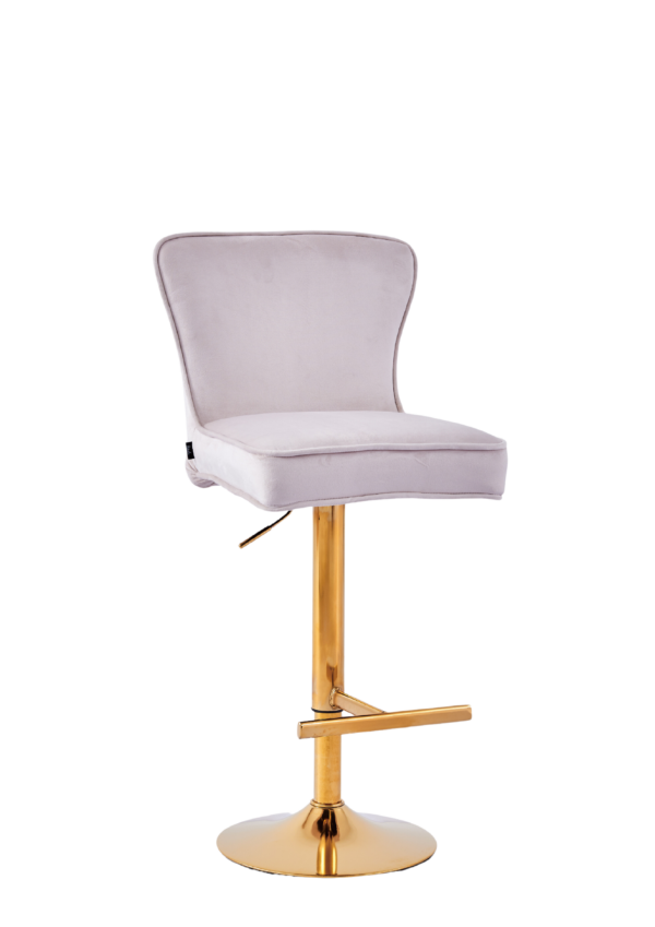 Lot de 2 tabourets de bar GABRIELLE Gold en velours