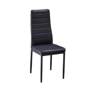 Lot de chaises TOLIA métal noir simili cuir