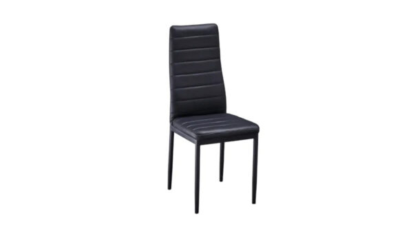 Lot de chaises TOLIA métal noir simili cuir