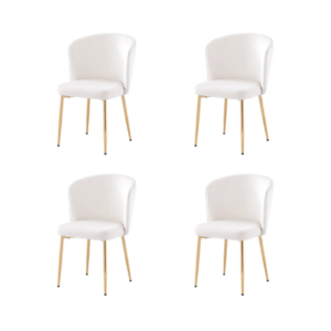Lot de chaises moderne DIANA gold velours