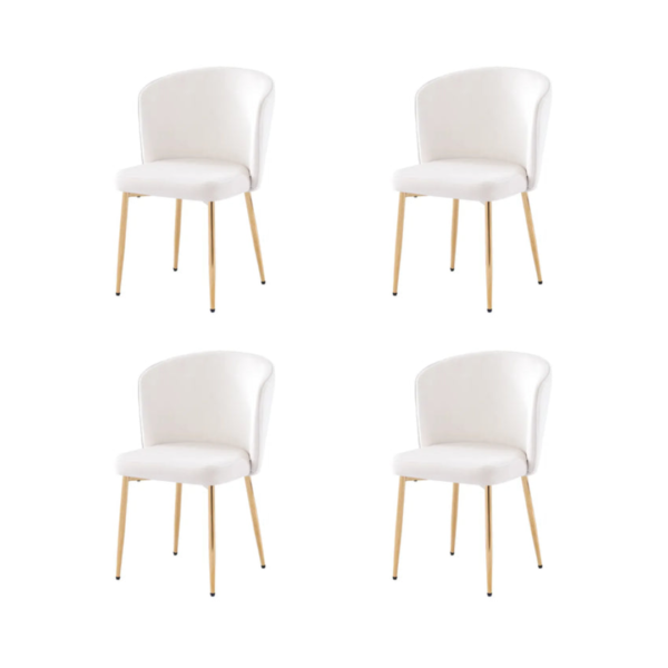 Lot de chaises moderne DIANA gold velours