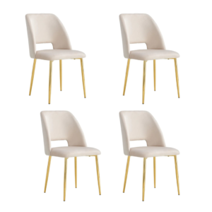 Lot de chaises AVA Gold en Velours