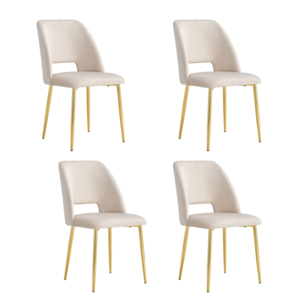 Lot de chaises AVA Gold en Velours