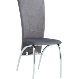 Lot de chaises DUNA chrome velours