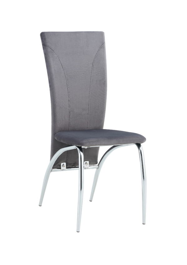 Lot de chaises DUNA chrome velours