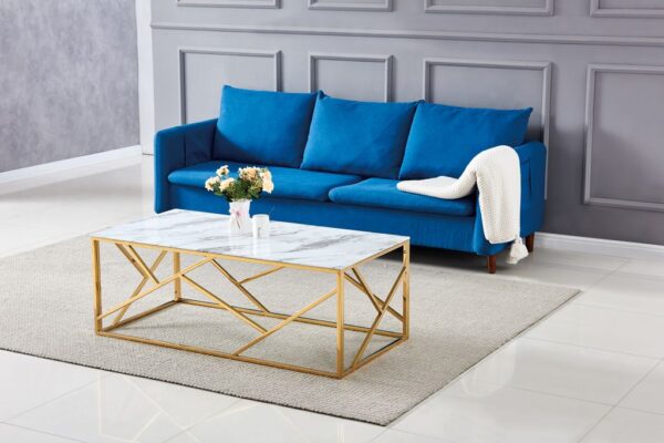 Table Basse GEOMAG Gold 120x60x45 cm
