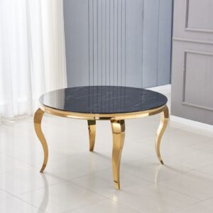 Table à manger ronde BAROQUE gold  130x75 cm