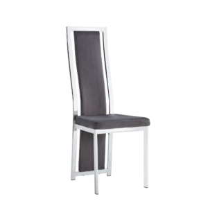 Lot de chaises Dana velours contour chromé