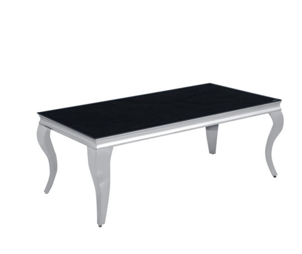 Table basse BAROQUE Chrome  120x60x45 cm