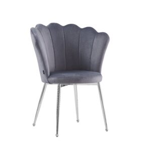 Lot de chaises NYMPHEA pieds Chrome assise Velours