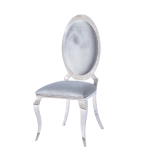 Lot de chaises ANGEL baroque Chrome Velours