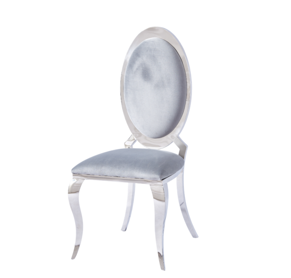 Lot de chaises ANGEL baroque Chrome Velours