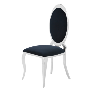 Lot de chaises ANGEL baroque Chrome Velours