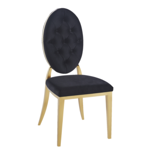Lot de chaises MEDAILLON capitonnées  Gold et velours
