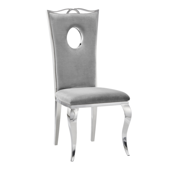 Lot de Chaises baroque ROYAL Chrome Velours
