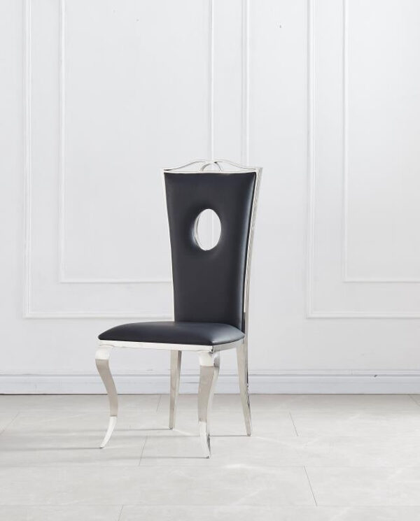 Lot de Chaises baroque ROYAL Chrome Simili