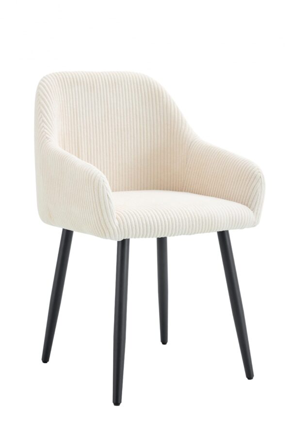 LOT DE CHAISE AVEC ACCOUDOIR PEACH PIED METAL NOIR