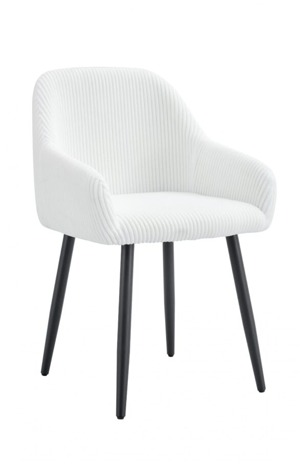 LOT DE CHAISE AVEC ACCOUDOIR PEACH PIED METAL NOIR