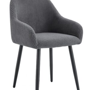 LOT DE CHAISE AVEC ACCOUDOIR PEACH PIED METAL NOIR