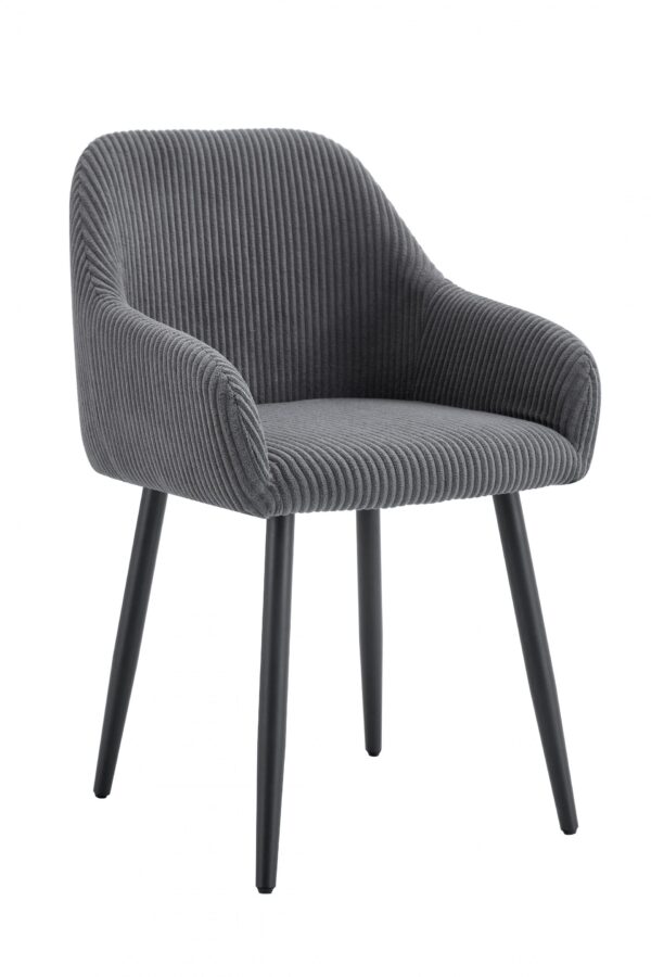 LOT DE CHAISE AVEC ACCOUDOIR PEACH PIED METAL NOIR