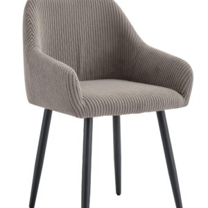 LOT DE CHAISE AVEC ACCOUDOIR PEACH PIED METAL NOIR